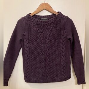 Banana Republic Dark Purple Cable Knit Sweater